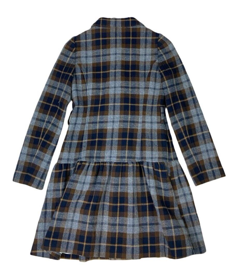 CYNTHIA ROWLEY DESIGNER BLUE MULTICOLOUR PLAID CHECK WINTER COAT S