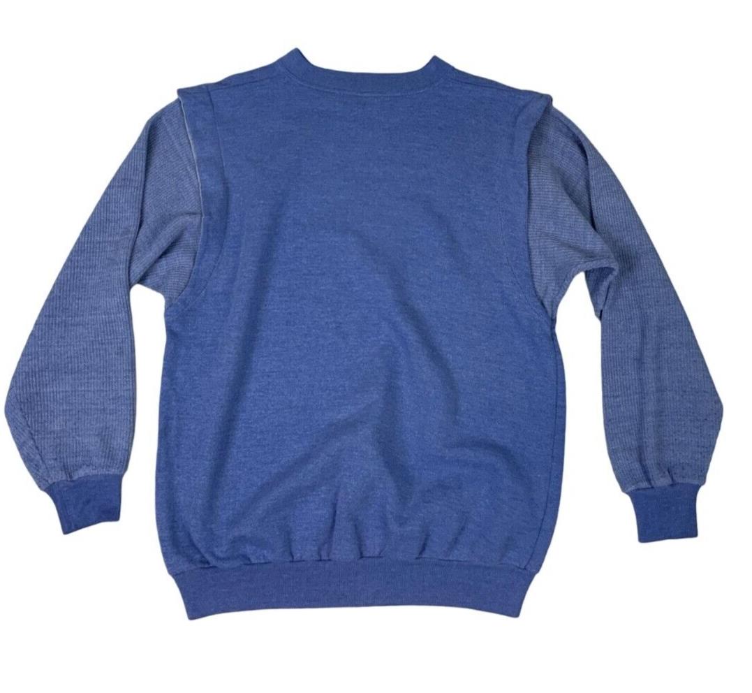 VTG 80s PEANUTS SNOOPY TENNIS BLUE GRAPHIC BATWING CREW NECK SWEATSHIRT M