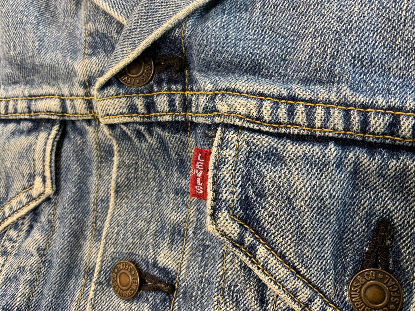 VTG 90s LEVIS BIG E TYPE 3 TRUCKER DENIM JACKET JAPANESE MOD ROCKABILLY LVC S 36