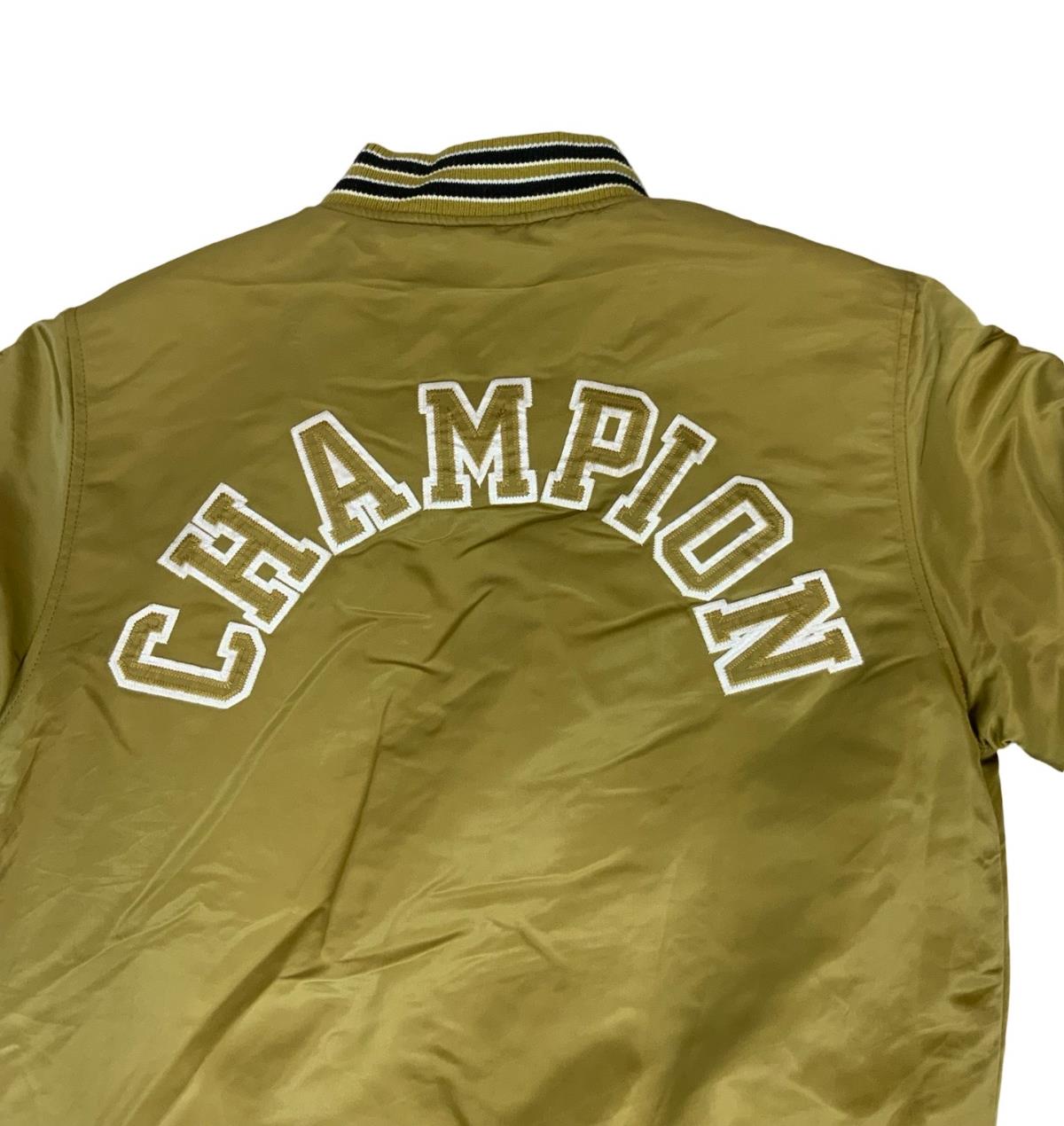 VTG Y2K CHAMPION THERMOLITE SILKY NYLON QUILT LINED VARSITY COACH JACKET S 36
