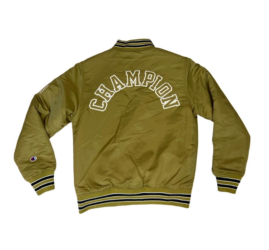 VTG Y2K CHAMPION THERMOLITE SILKY NYLON QUILT LINED VARSITY COACH JACKET S 36