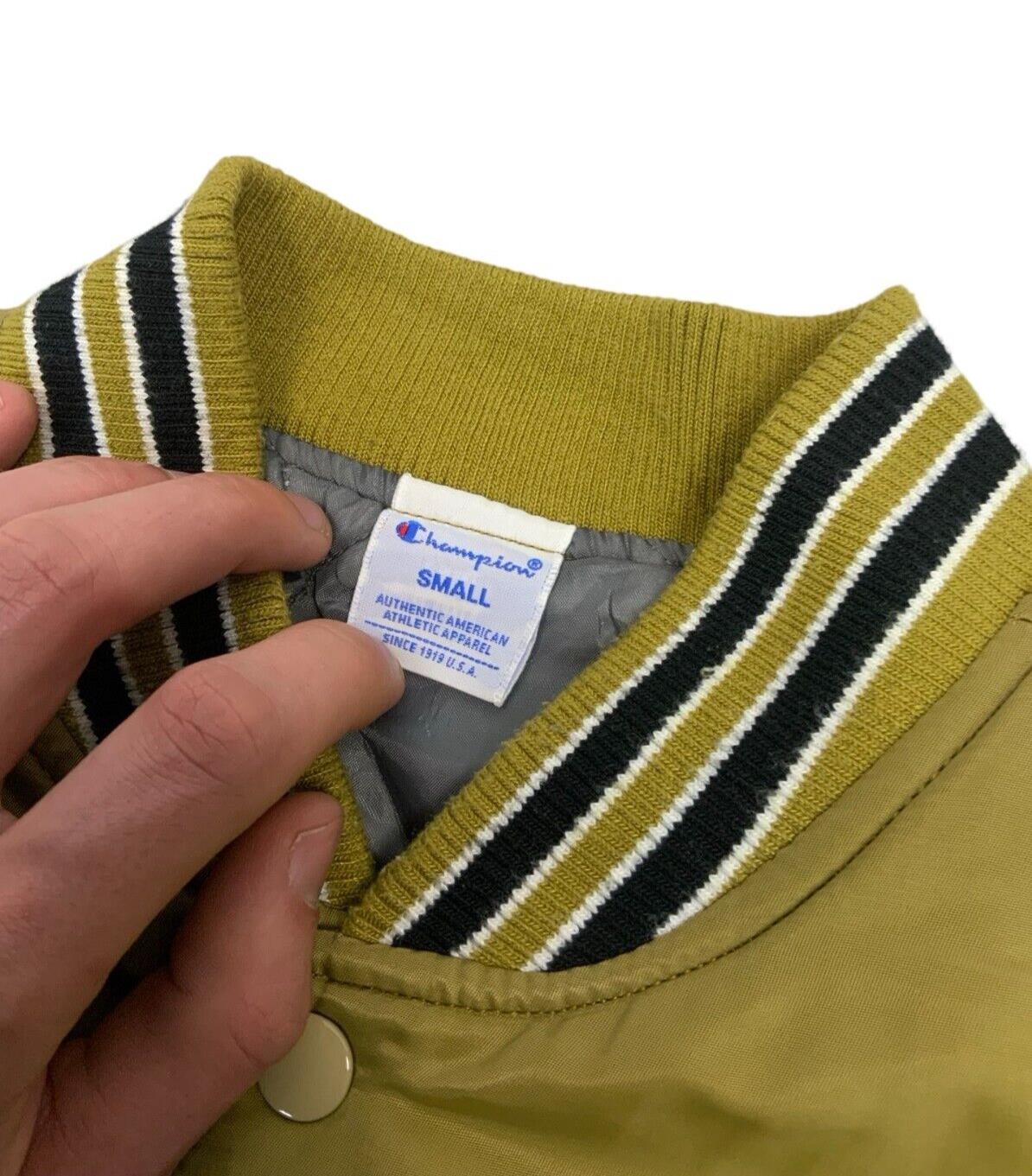 VTG Y2K CHAMPION THERMOLITE SILKY NYLON QUILT LINED VARSITY COACH JACKET S 36
