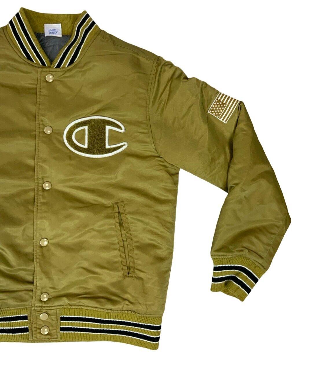 VTG Y2K CHAMPION THERMOLITE SILKY NYLON QUILT LINED VARSITY COACH JACKET S 36