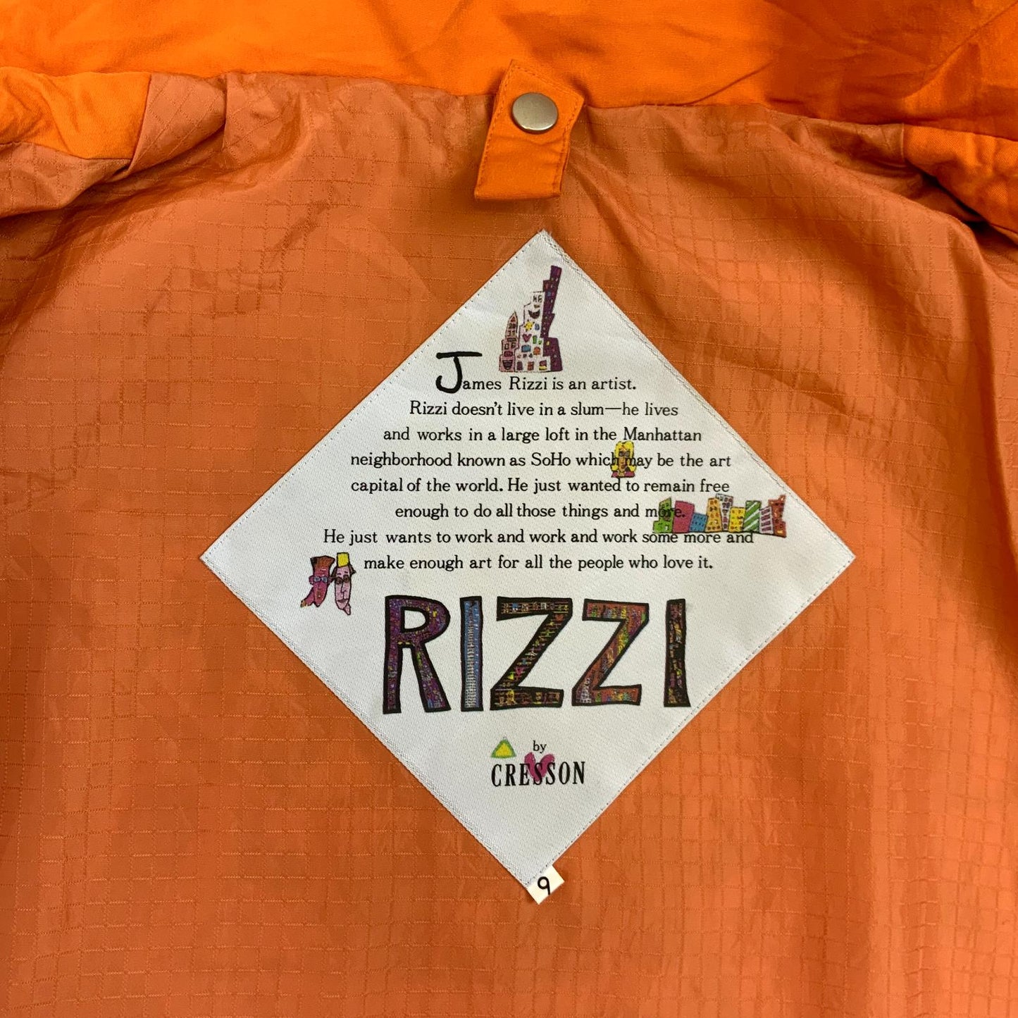 VTG 1995 RARE JAMES RIZZI CRESSON MULTICOLOUR CACTUS PADDED SKI JACKET UK 14 16