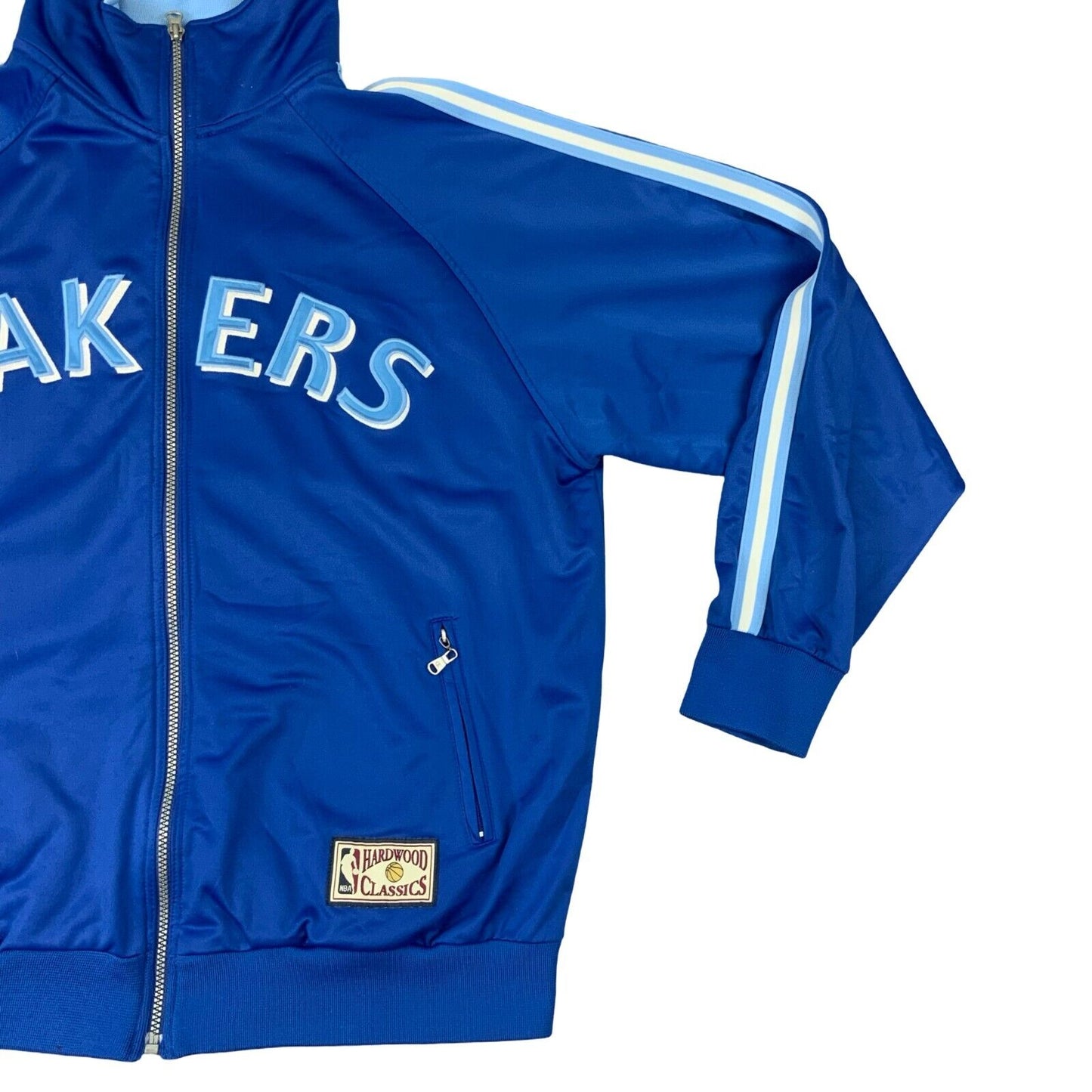 VTG 00s CHAMPION HARDWOOD CLASSICS LA LAKERS BLUE ZIP UP TRACK TOP XL