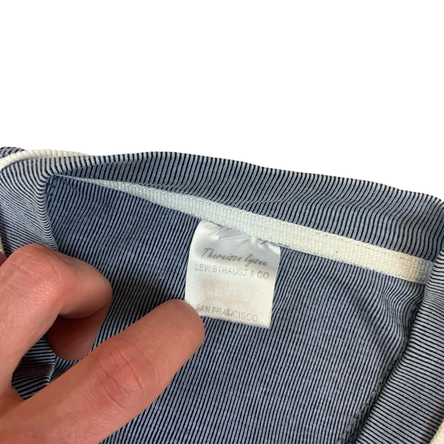 VTG 00s Y2K LEVIS LIGHT BLUE V NECK VEST TANK TOP SIZE L