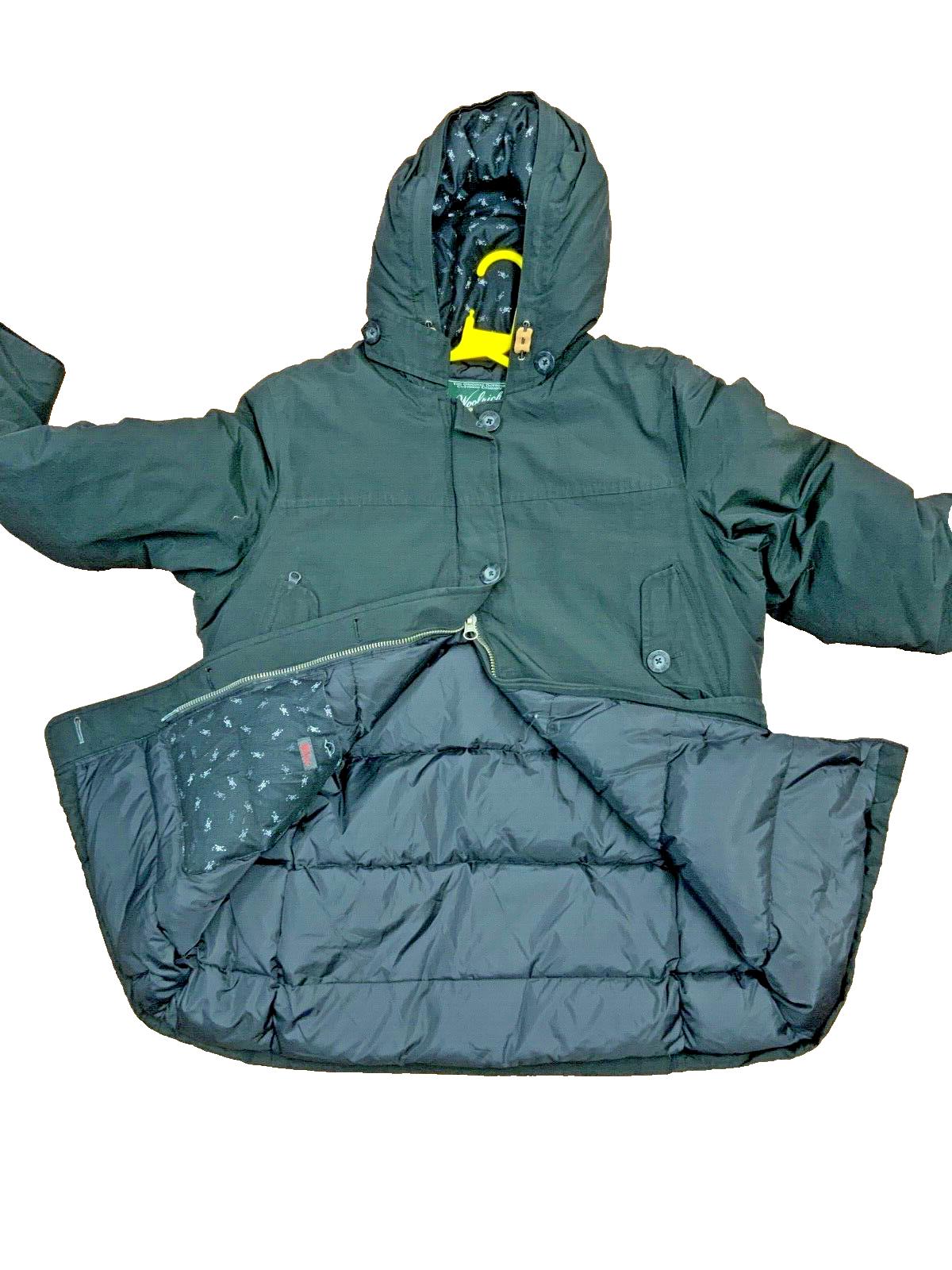 BLACK WOOLRICH DOWN FILLED WINTER PARKA PUFFER SKI JACKET RRP £900 L 42”