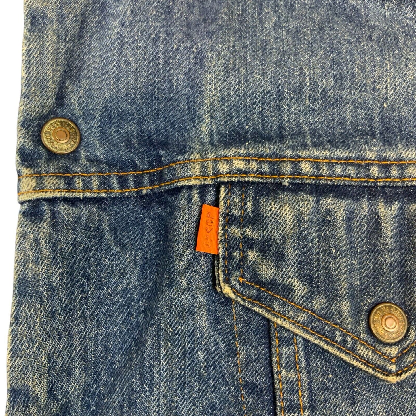 VTG 80s USA LEVIS ORANGE TAB SHERPA LINED DENIM CHORE BARN JACKET WESTERN L 42