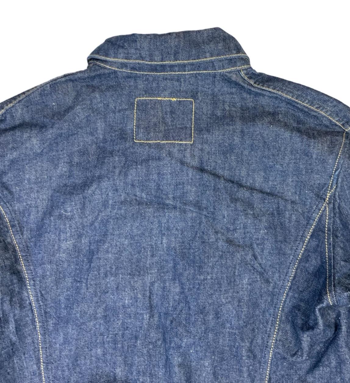 VTG Y2K LEVIS RED TAB ENGINEERED DENIM JACKET DARK INDIGO BLUE S 38”