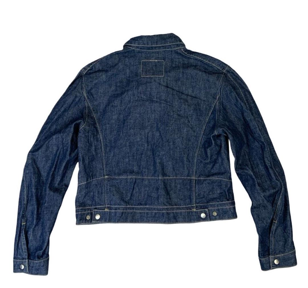 VTG Y2K LEVIS RED TAB ENGINEERED DENIM JACKET DARK INDIGO BLUE S 38”
