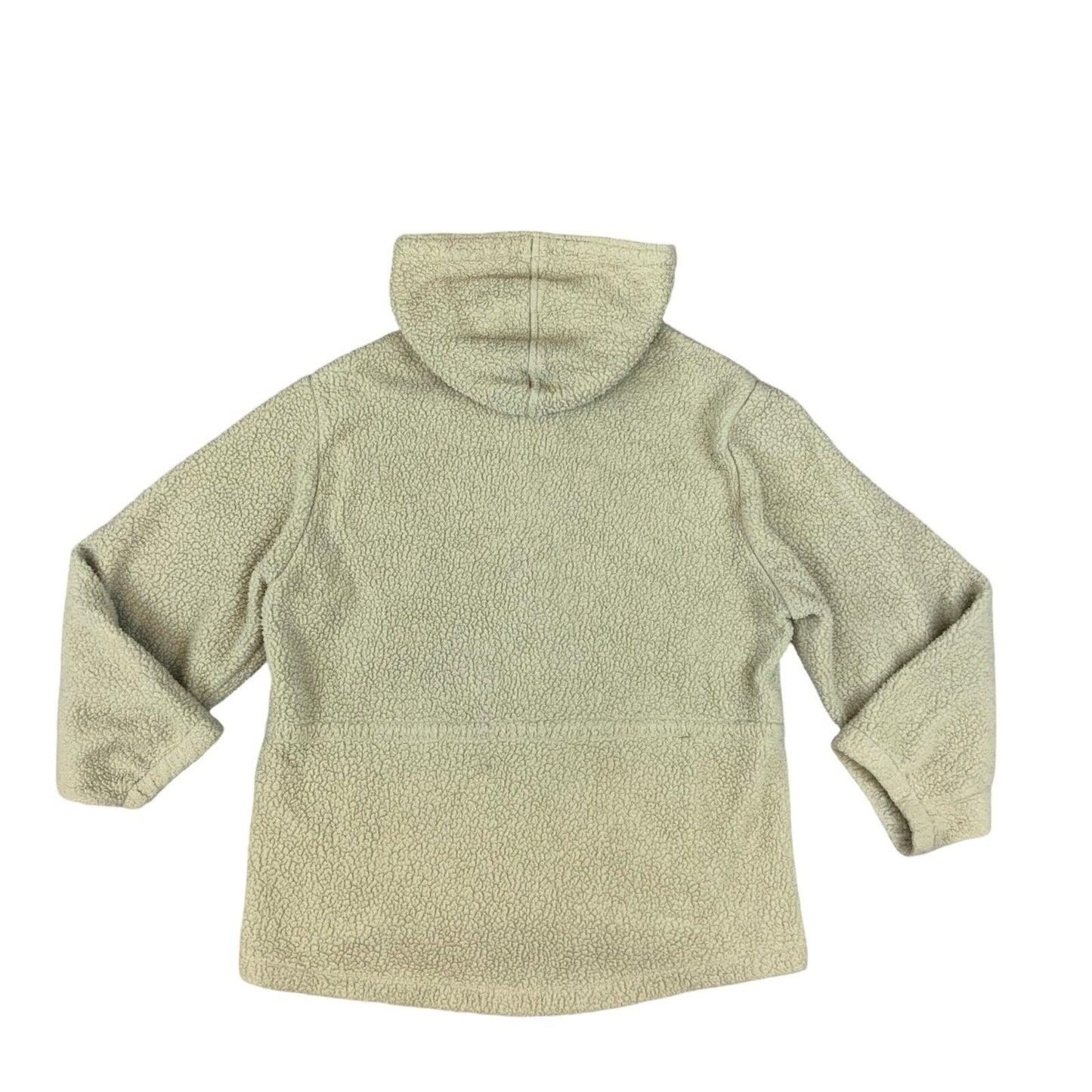 VTG 90s USA WOOLRICH THICK PILE FLEECE HOODED JACKET CREAM M 42