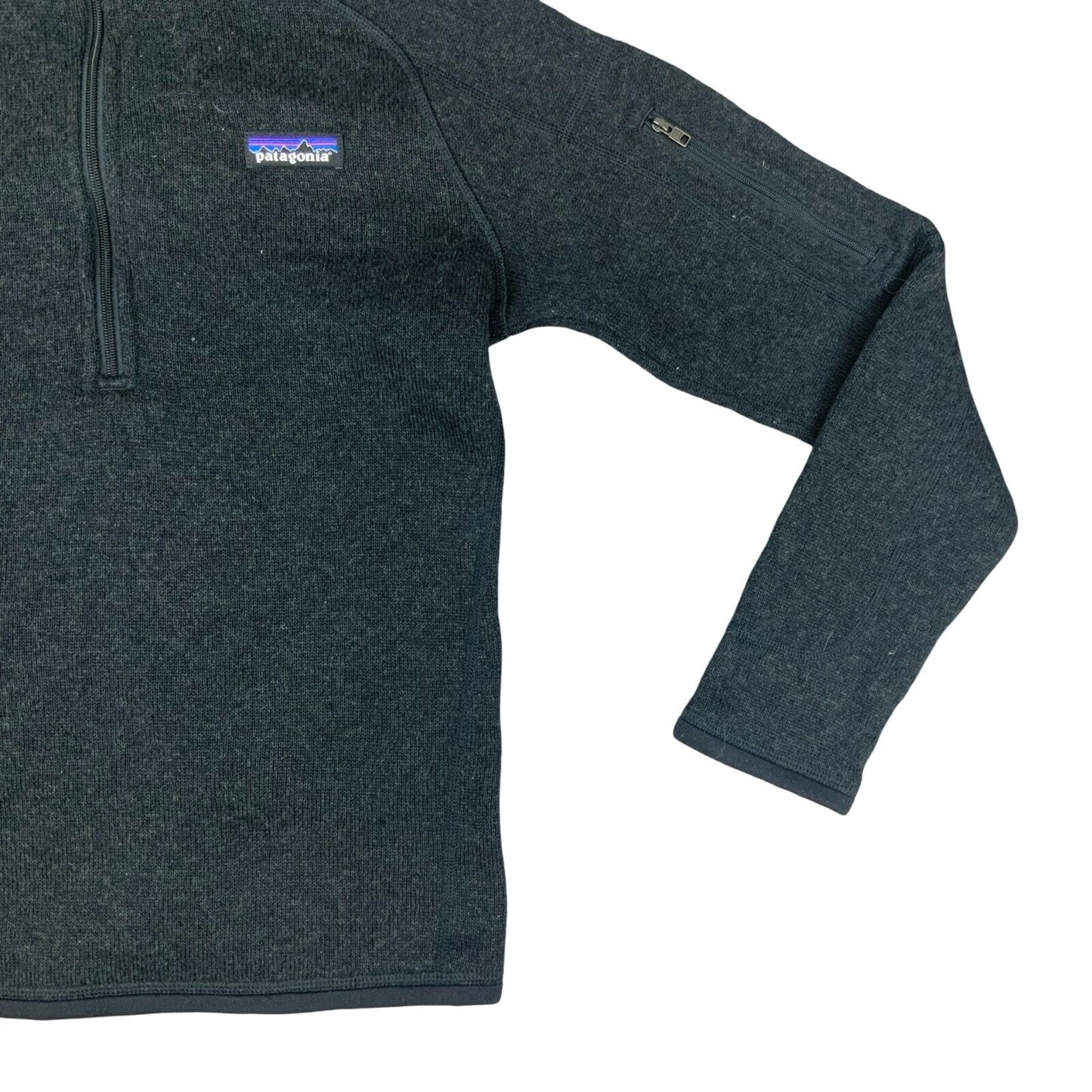 GENUINE PATAGONIA LADIES 1/2 ZIP PULLOVER FLEECE JACKET JUMPER CHARCOAL S 34”
