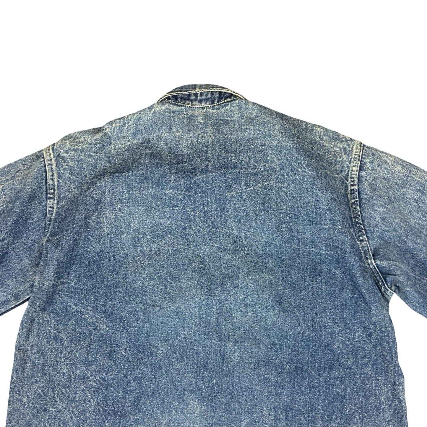 TRUE VTG LEVIS BIG E RED TAB WEST CAL 45 HEAVY DENIM SHIRT JACKET NICE FADES S