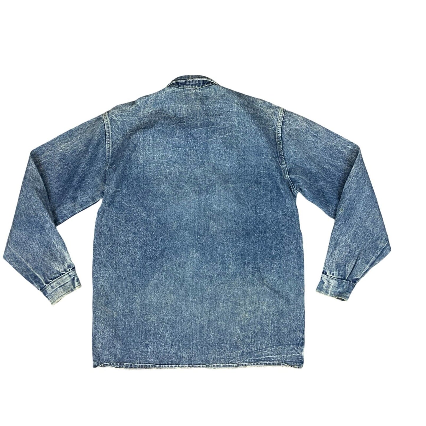 TRUE VTG LEVIS BIG E RED TAB WEST CAL 45 HEAVY DENIM SHIRT JACKET NICE FADES S