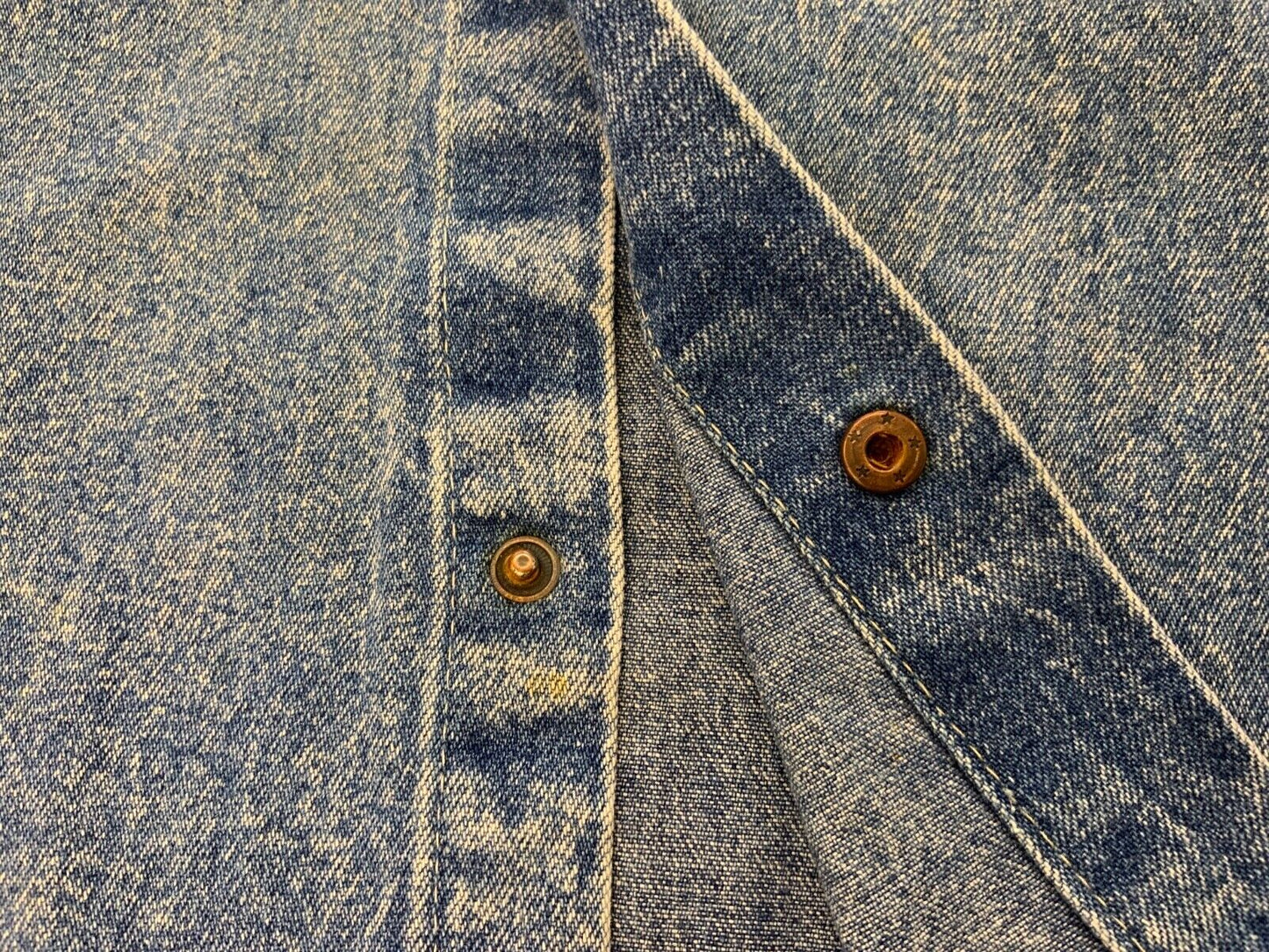 TRUE VTG LEVIS BIG E RED TAB WEST CAL 45 HEAVY DENIM SHIRT JACKET NICE FADES S