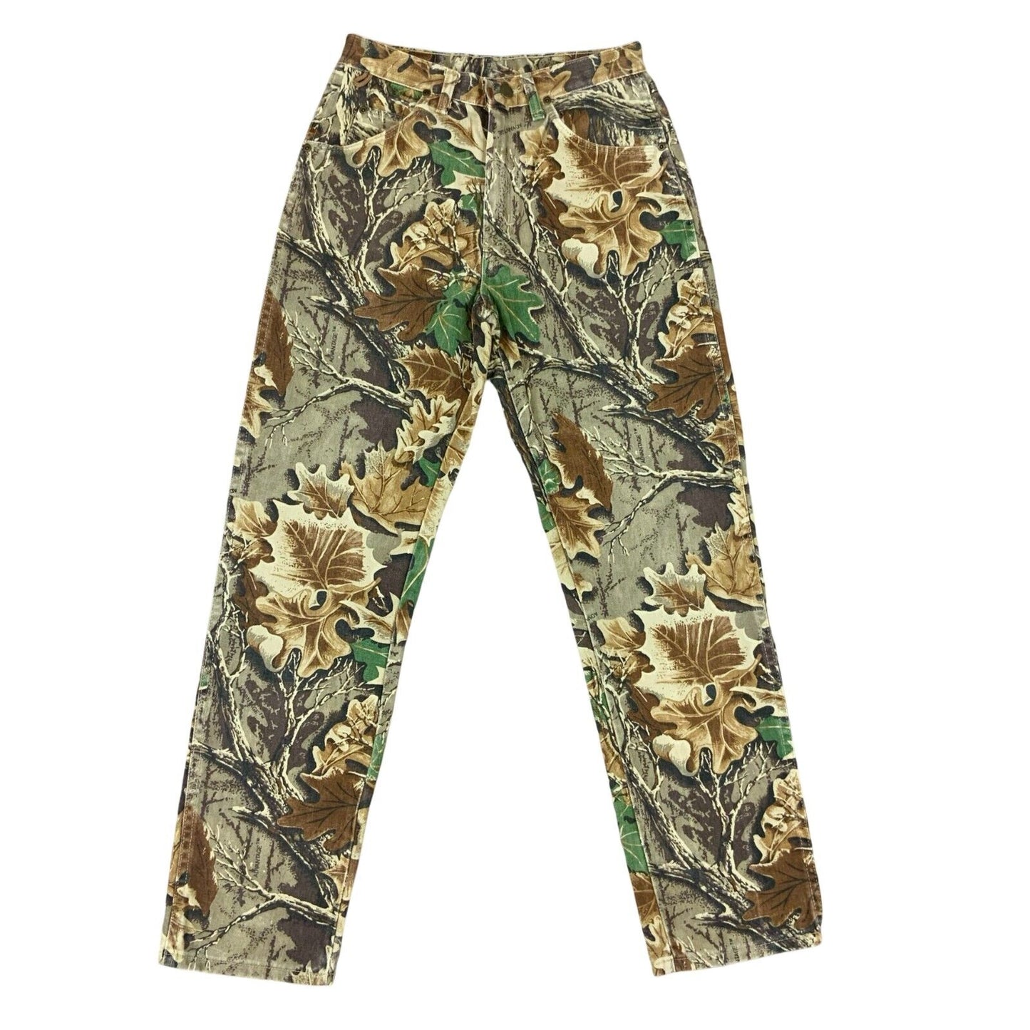VTG USA MADE WRANGLER ADVANTAGE REAL TREE CAMOUFLAGE HUNTING JEANS 28W 32L