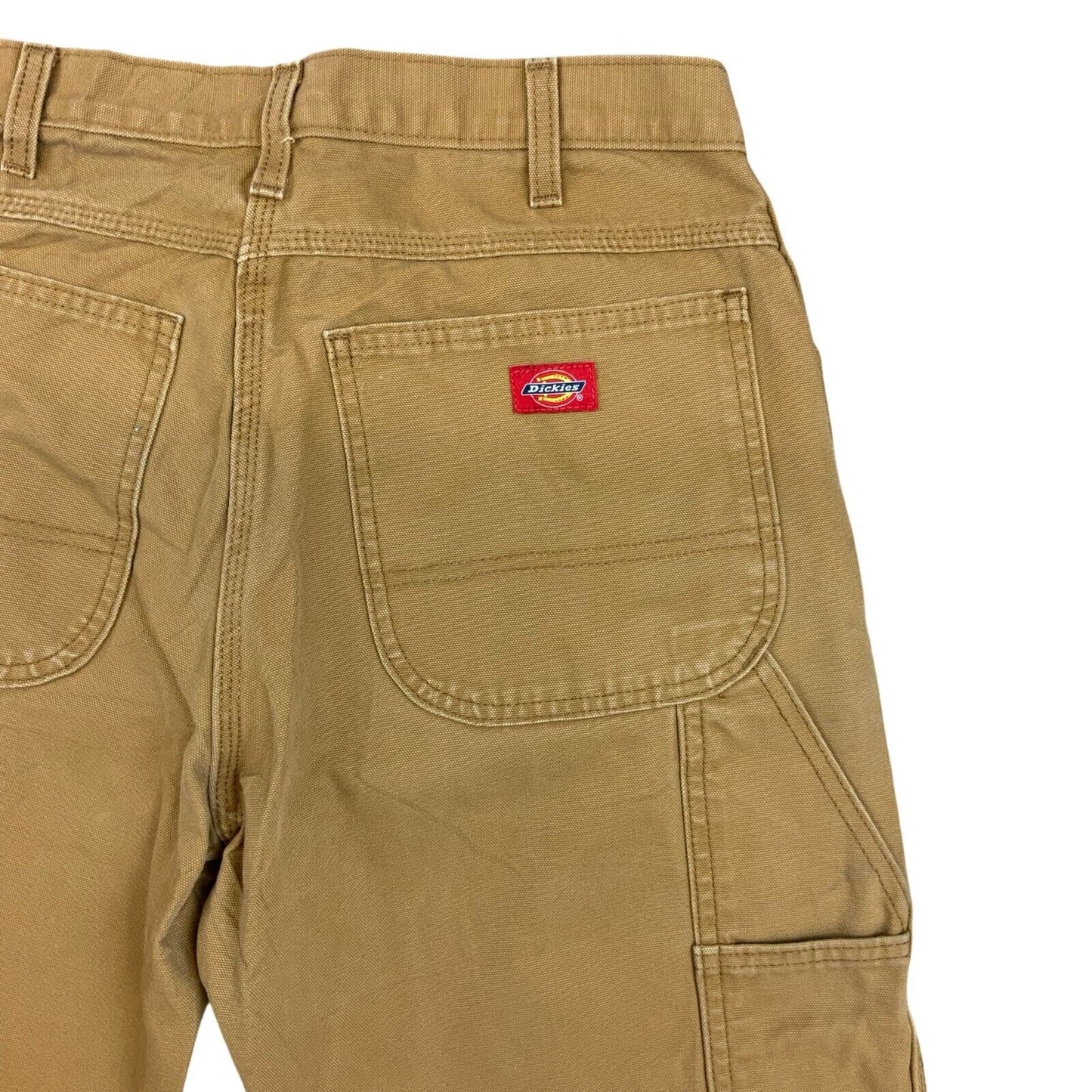 VTG DICKIES TAN DUCK CANVAS CARPENTER PANTS TROUSERS JEANS WORKWEAR 32W 33L