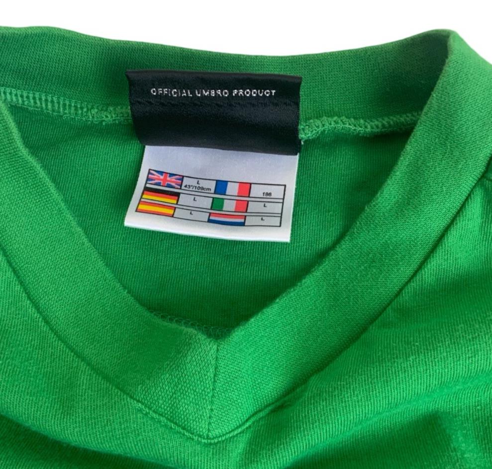 VTG SAINT ÉTIENNE UMBRO GREEN TRAINING FOOTBALL T-SHIRT LARGE