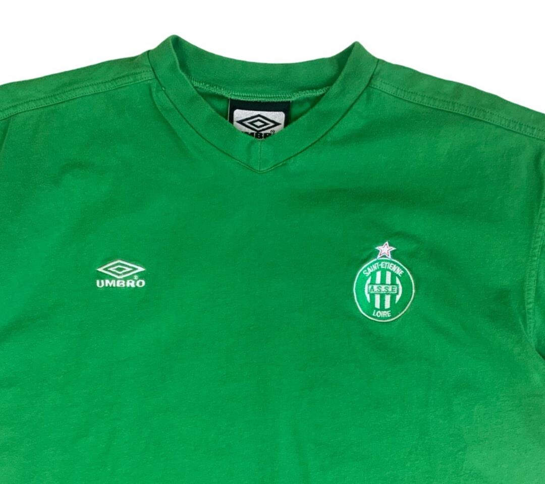 VTG SAINT ÉTIENNE UMBRO GREEN TRAINING FOOTBALL T-SHIRT LARGE