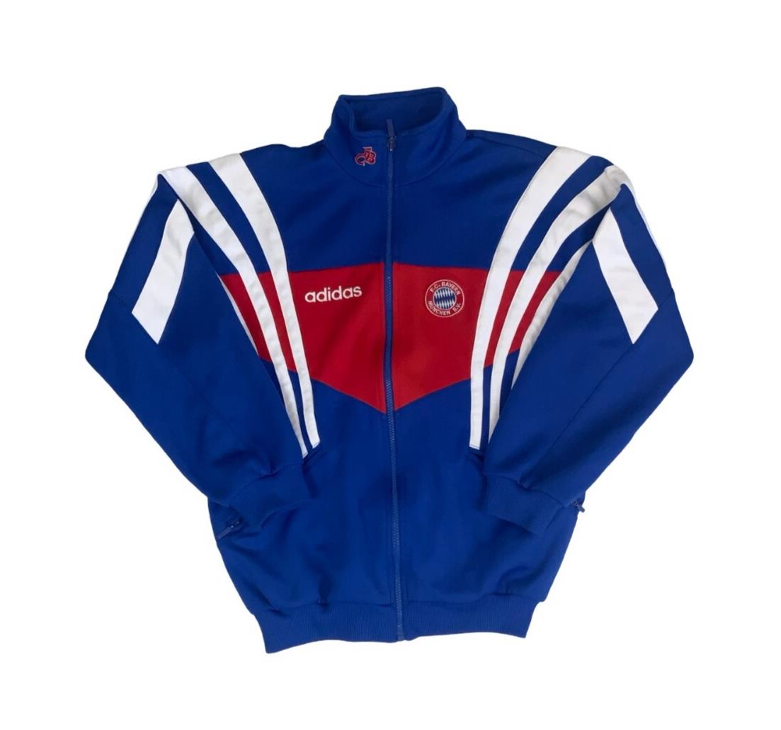VTG ADIDAS 1995-96 BAYERN MUNICH FOOTBALL SOCCER TRACK JACKET MEDIUM