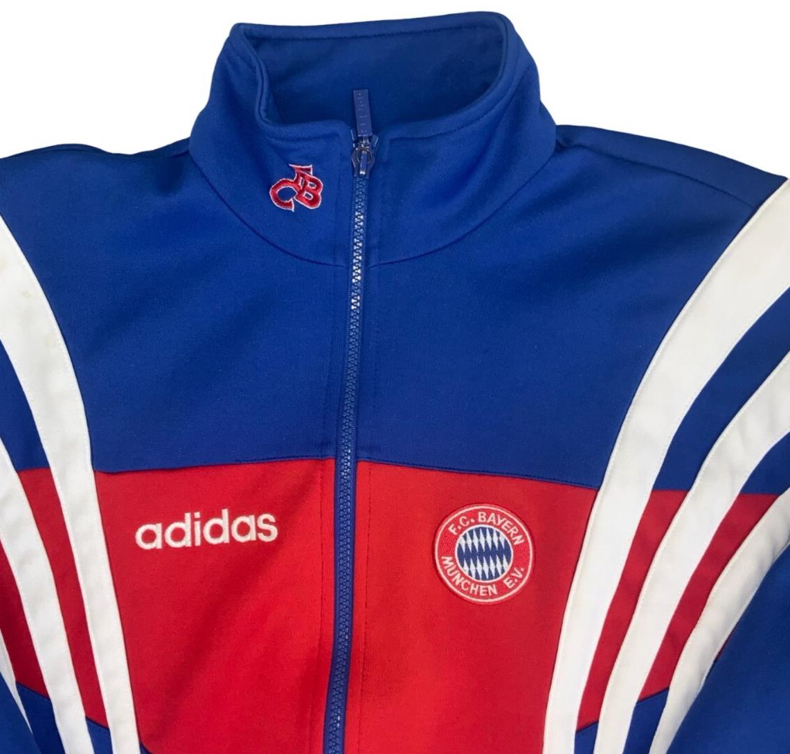 VTG ADIDAS 1995-96 BAYERN MUNICH FOOTBALL SOCCER TRACK JACKET MEDIUM