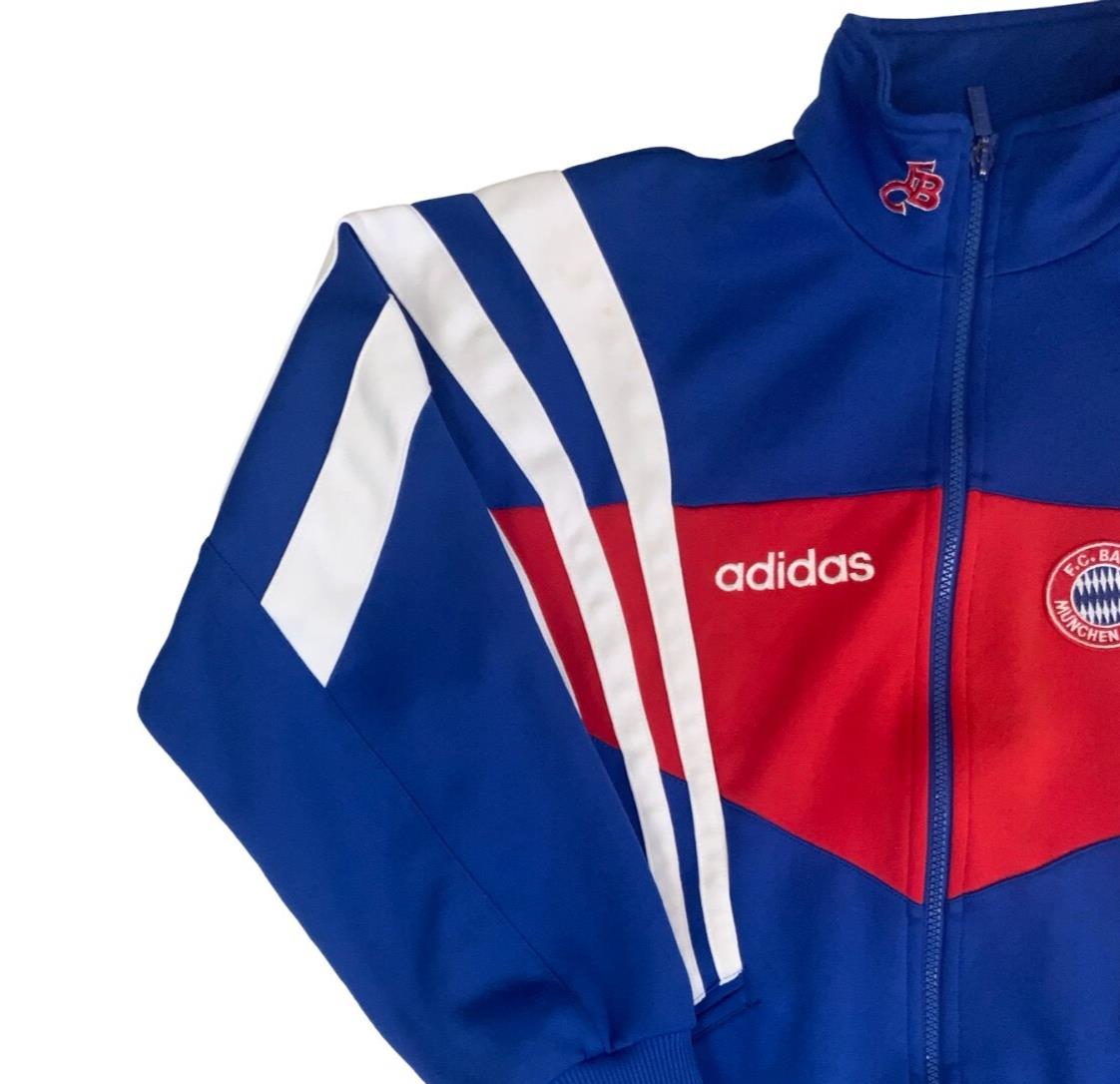 VTG ADIDAS 1995-96 BAYERN MUNICH FOOTBALL SOCCER TRACK JACKET MEDIUM