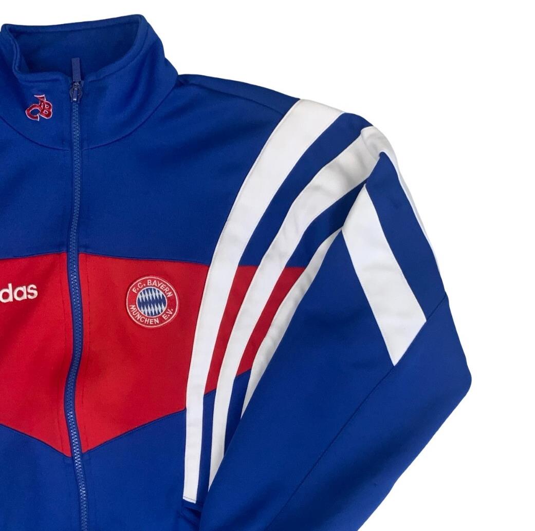 VTG ADIDAS 1995-96 BAYERN MUNICH FOOTBALL SOCCER TRACK JACKET MEDIUM
