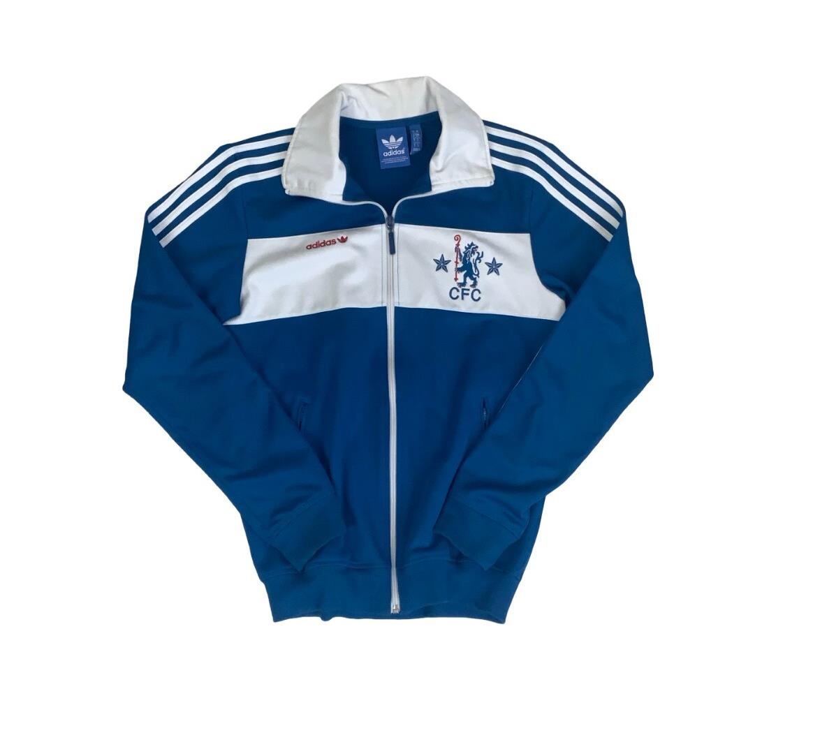 VTG 2009-10 ADIDAS ORIGINALS CHELSEA FC SUPERSTAR BLUE WHITE TRACK JACKET S