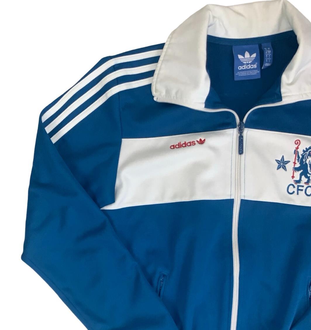 VTG 2009-10 ADIDAS ORIGINALS CHELSEA FC SUPERSTAR BLUE WHITE TRACK JACKET S