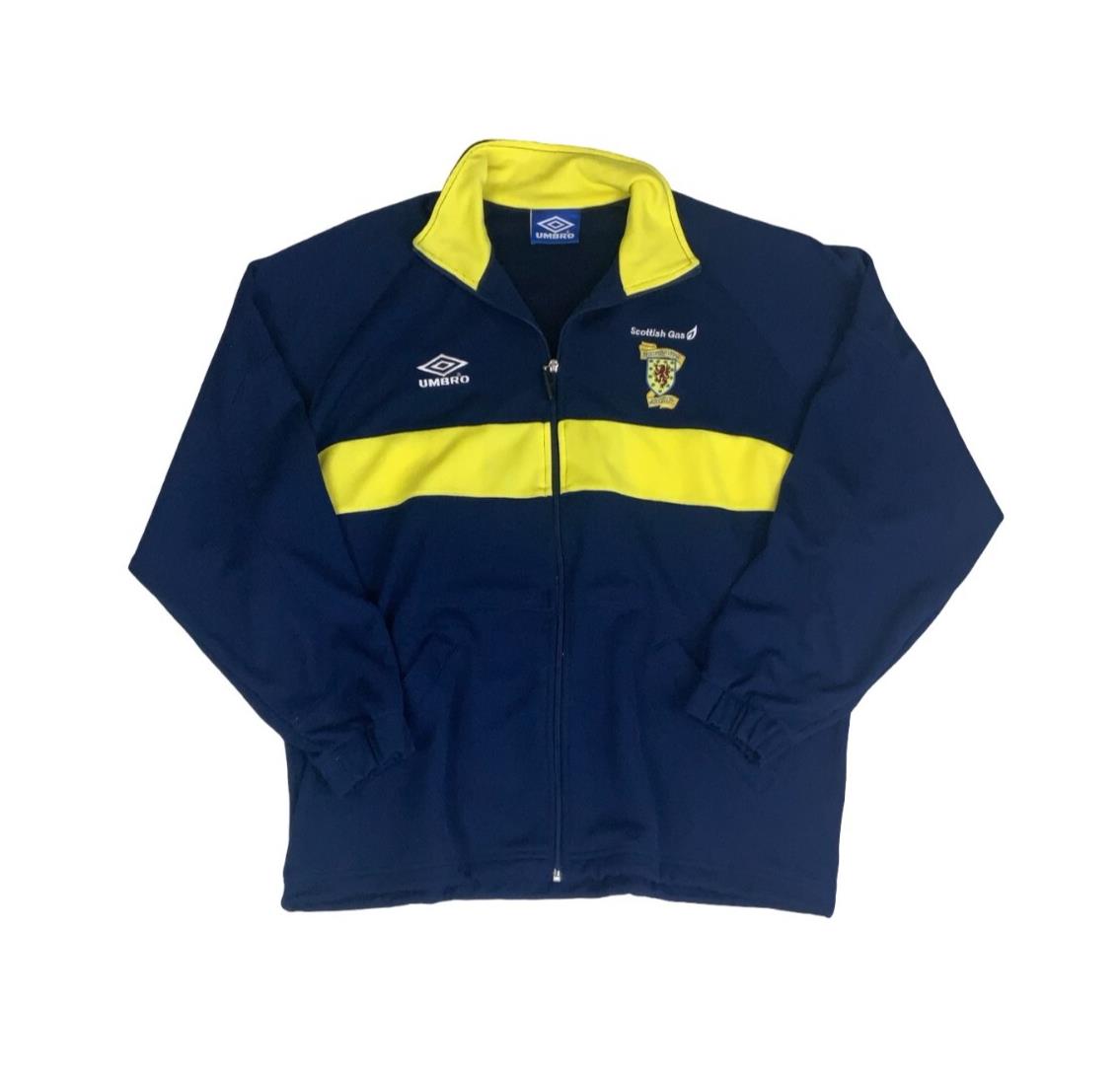 VTG 90S UMBRO RARE SCOTLAND FOOTBALL TRACK JACKET 2X-LARGE