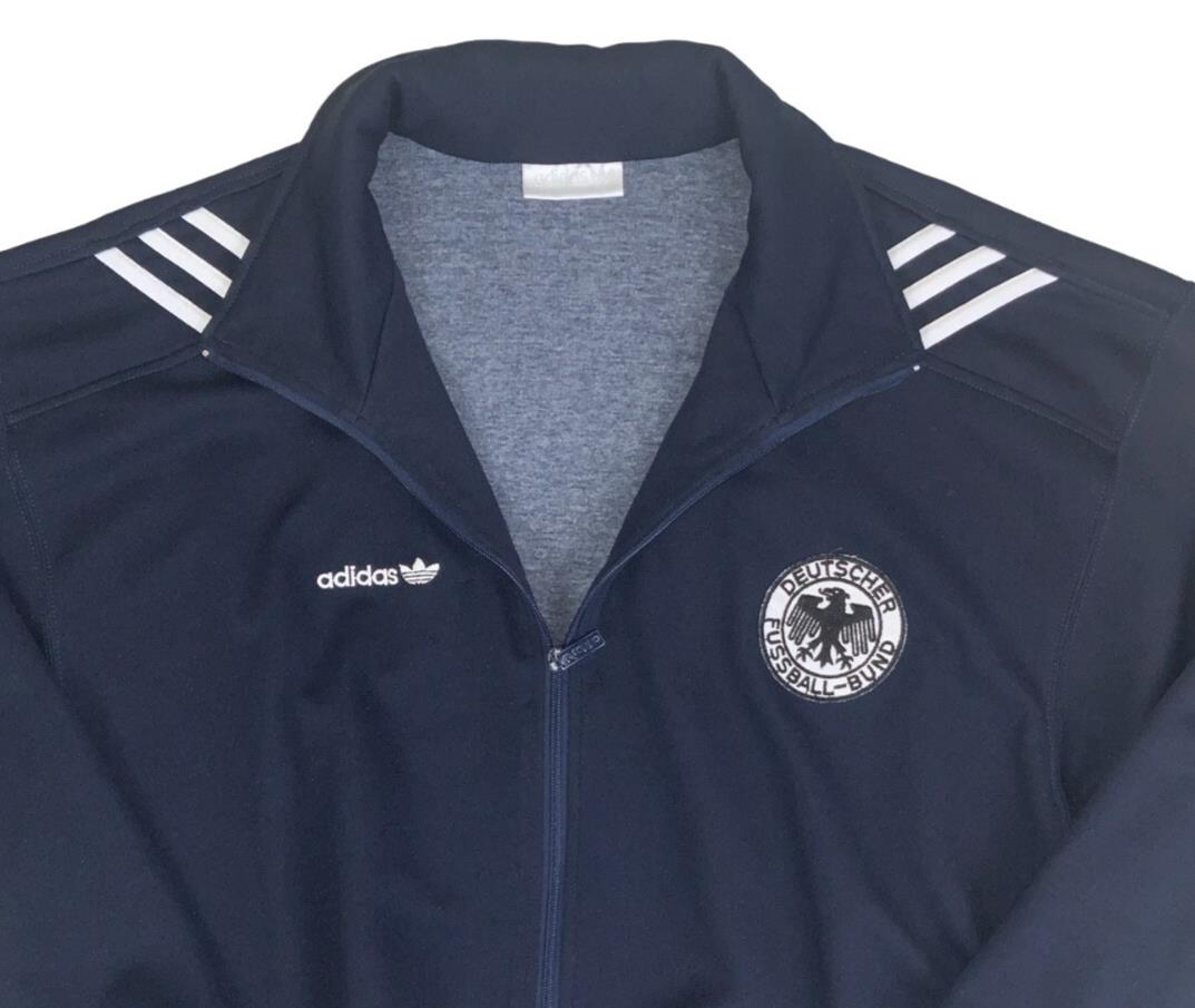 VTG 90S ADIDAS GERMANY DEUTSCHER FOOTBALL SOCCER TRACK JACKET LARGE