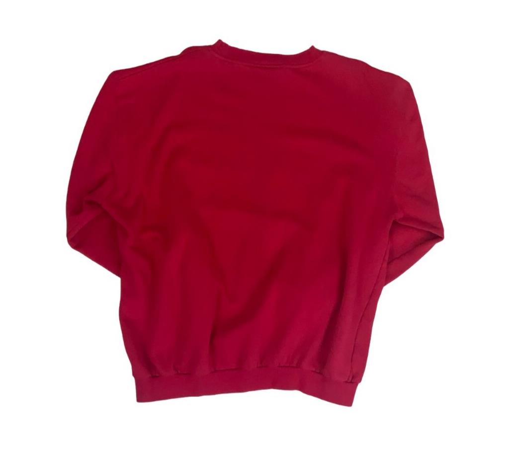 VTG 90S REEBOK CREWNECK RED RELAXED FLEECE LINED SWEATSHIRT 2X-LARGE
