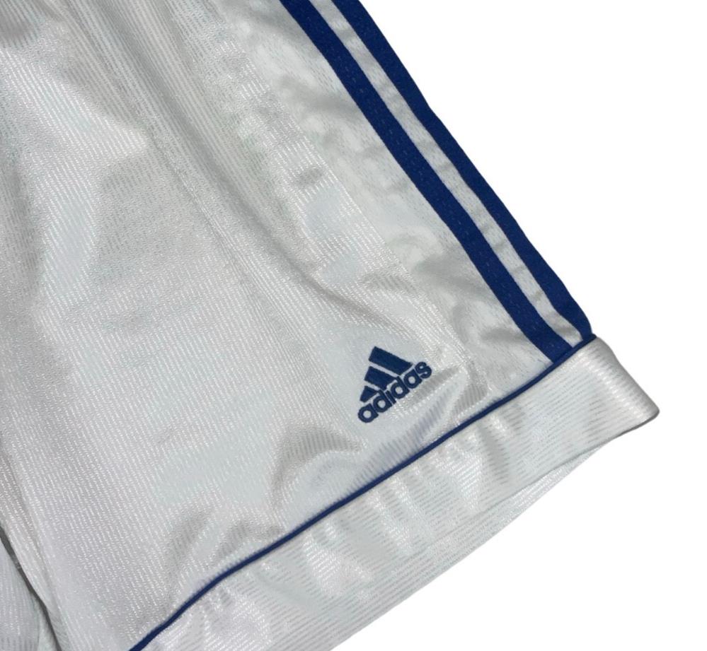 VTG 90S ADIDAS WHITE BLUE A.J.AUXARRE RARE SAMPLE FC SPORT SHORTS SMALL