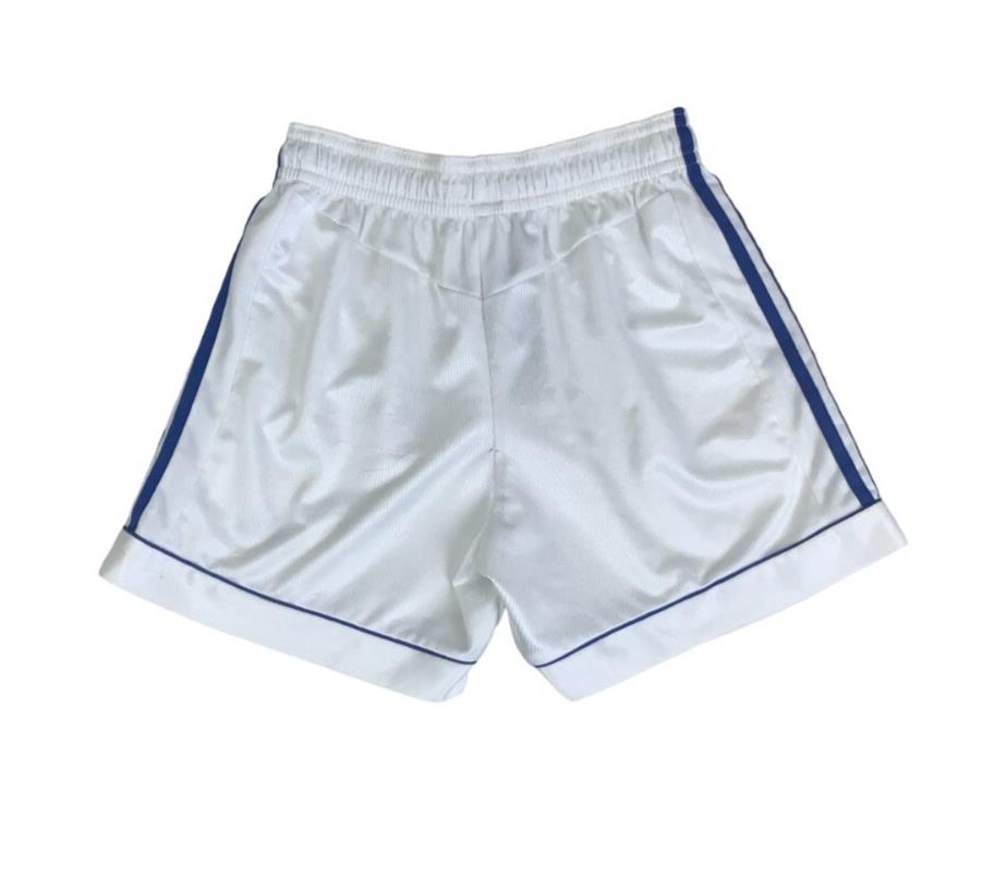 VTG 90S ADIDAS WHITE BLUE A.J.AUXARRE RARE SAMPLE FC SPORT SHORTS SMALL