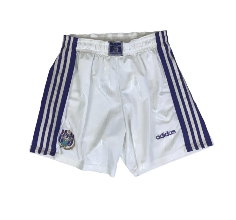 VTG 90S ADIDAS FOOTBALL RSC ALBERLECHT HOME SPORTS SHORTS XS