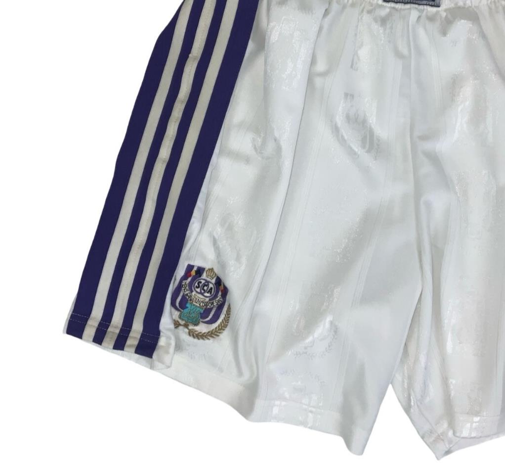 VTG 90S ADIDAS FOOTBALL RSC ALBERLECHT HOME SPORTS SHORTS XS