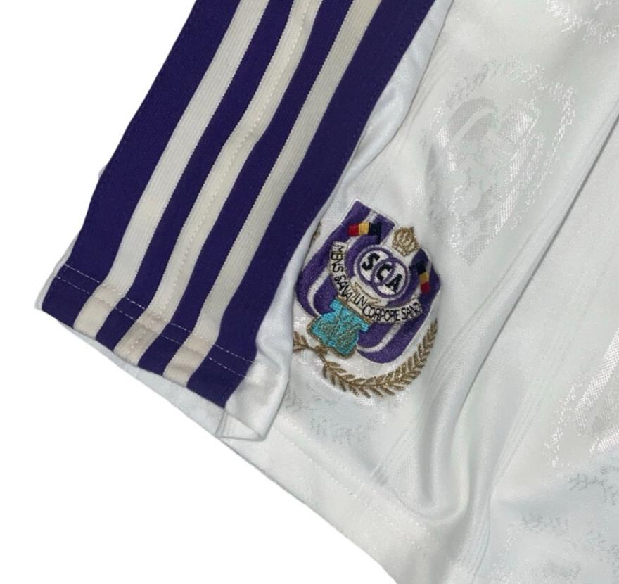 VTG 90S ADIDAS FOOTBALL RSC ALBERLECHT HOME SPORTS SHORTS XS