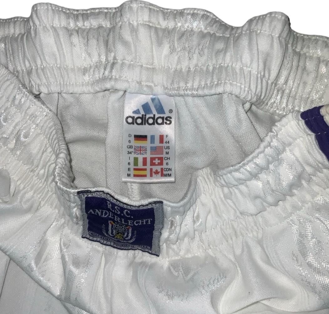 VTG 90S ADIDAS FOOTBALL RSC ALBERLECHT HOME SPORTS SHORTS XS