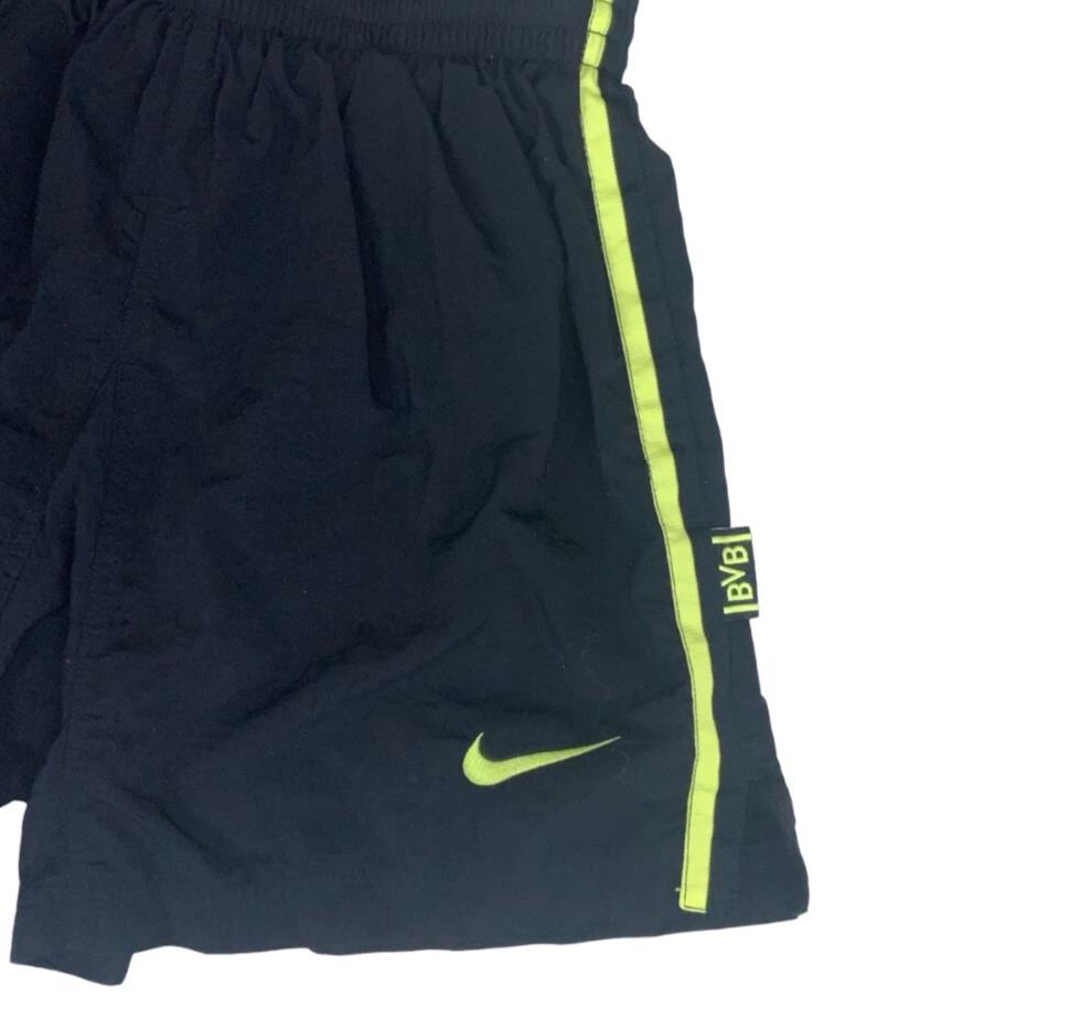VTG 90S NIKE PREMIER BVB '09 BORUSSIA DORTMUND HOME FOOTBALL SHORTS XS