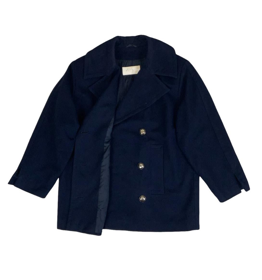 VTG 80S 90S LES COPAINS DOUBLE BREASTED ITALIAN WOOL BLAZER PEA COAT L 16