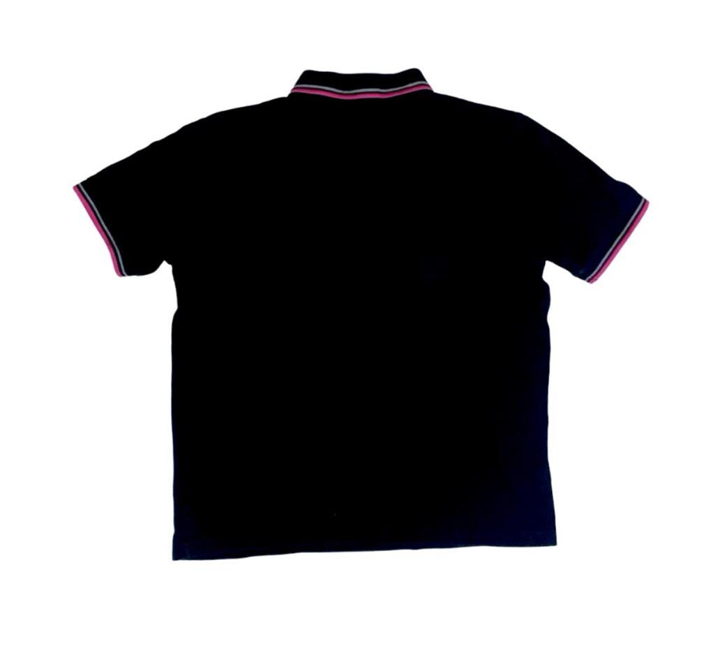 VTG FRED PERRY BLACK PINK GREY TWIN TIPPED M3600 POLO NECK SHIRT MEDIUM
