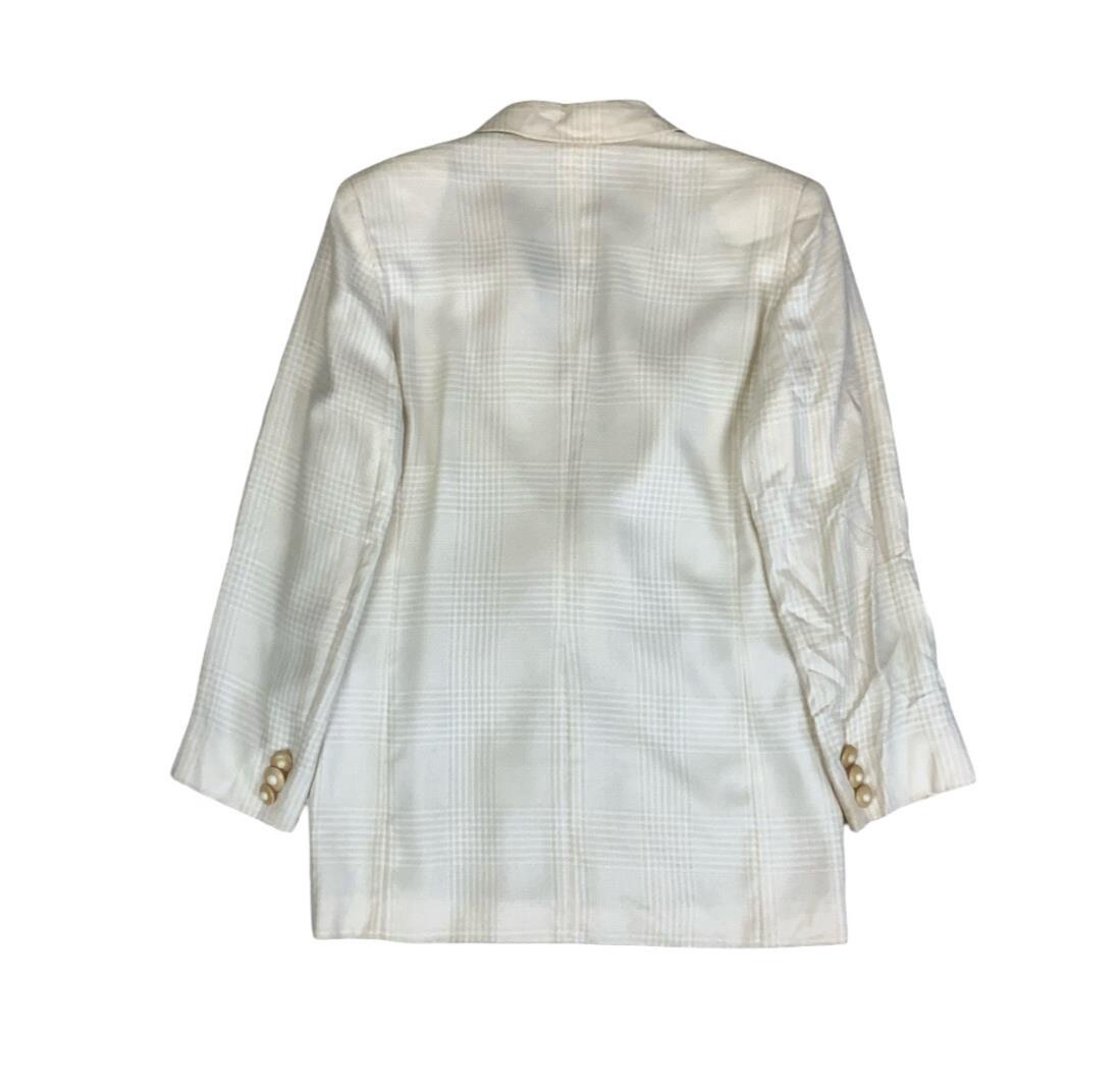 VTG MARELLA DESIGNER CREAM DOUBLE BREASTED ITALIAN TALL BLAZER JACKET UK 14