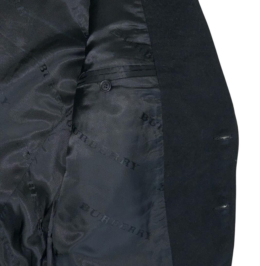 VTG MENS BURBERRY LONDON DESIGNER BLACK BLAZER COAT X-LARGE
