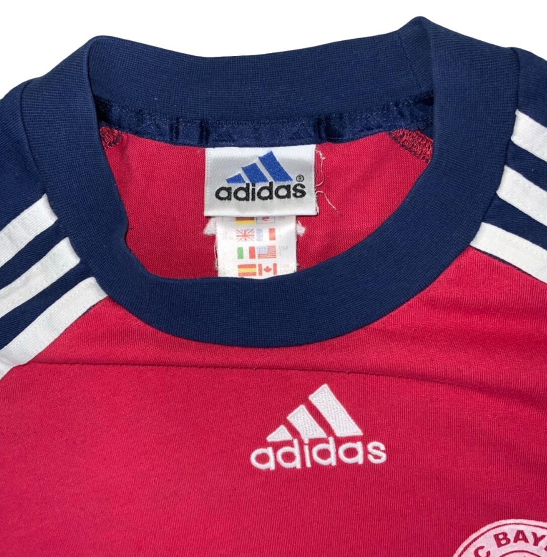 VTG RARE ADIDAS 90'S BAYERN MUNCHEN BLUE RED KELLMÜNZ FOOTBALL TEE LARGE