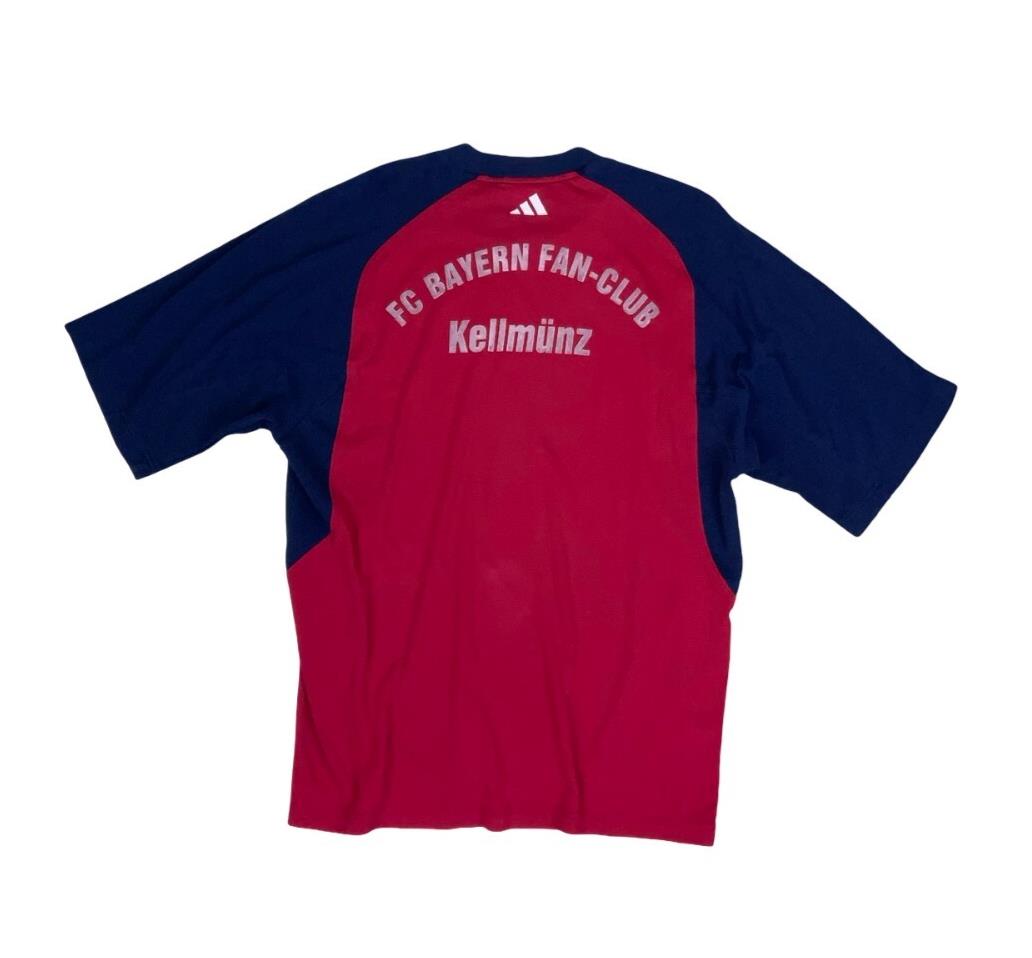 VTG RARE ADIDAS 90'S BAYERN MUNCHEN BLUE RED KELLMÜNZ FOOTBALL TEE LARGE