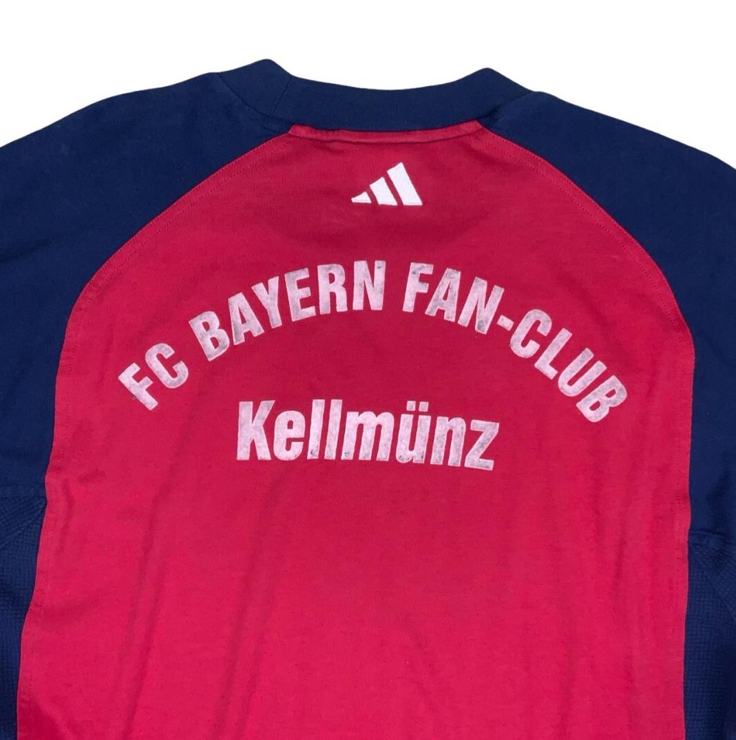 VTG RARE ADIDAS 90'S BAYERN MUNCHEN BLUE RED KELLMÜNZ FOOTBALL TEE LARGE