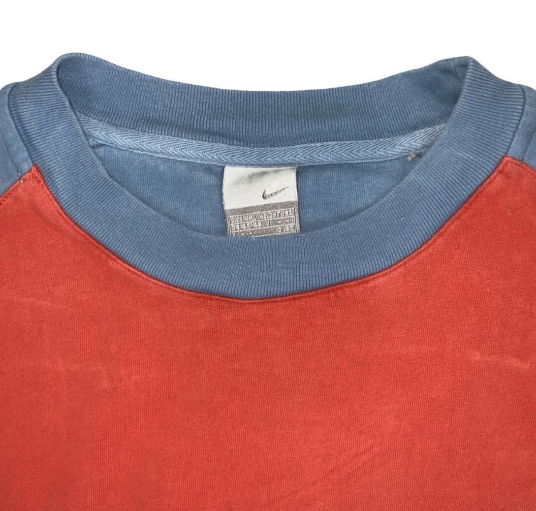 VTG 90s 00s NIKE ORANGE BLUE SPORTS TEE LARGE