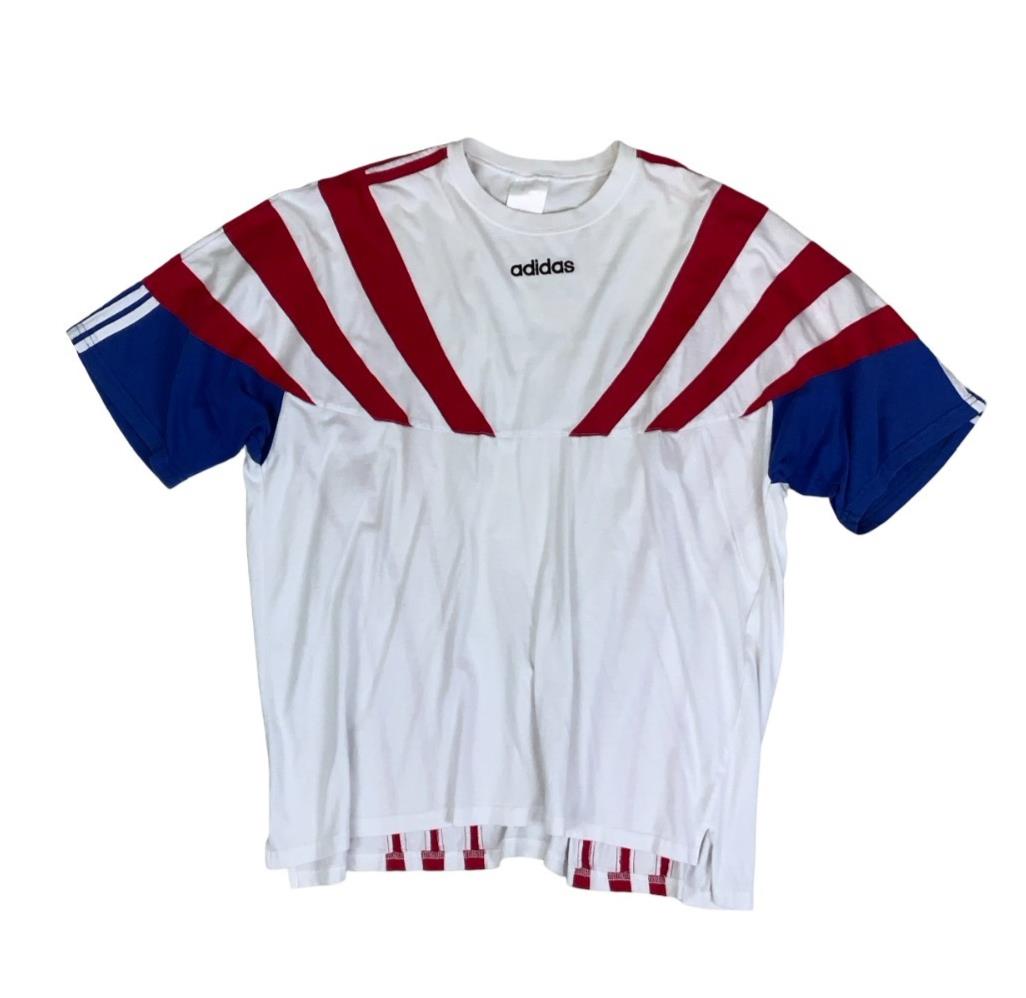 VTG RARE ADIDAS WHITE RED BLUE 1996 CZECH OLYMPIC TEAM ATLANTA SPORTS TEE XL