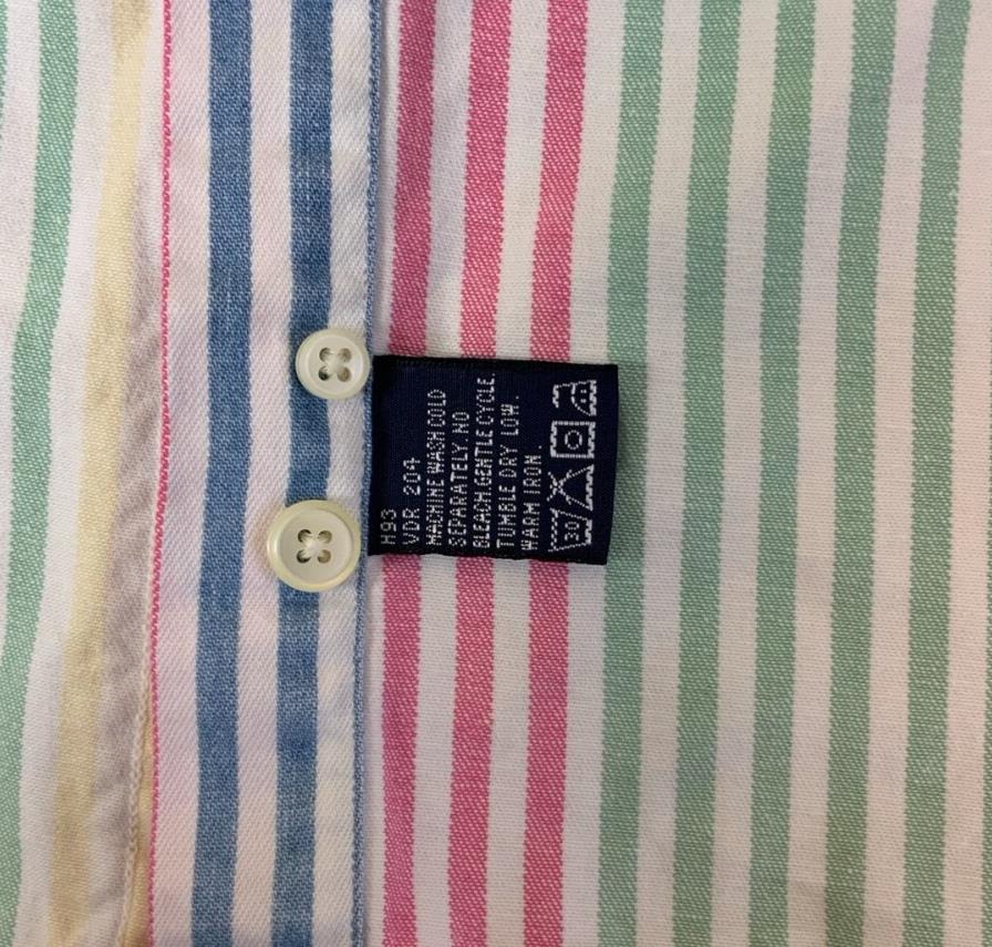 VTG Y2K NAUTICA MULTICOLOURED STRIPED LONG SLEEVED SHIRT M L