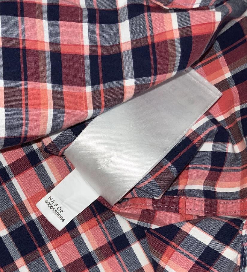VTG 90S TIMBERLAND RED BLUE WHITE PLAID SHORT SLEEVED SHIRT XL